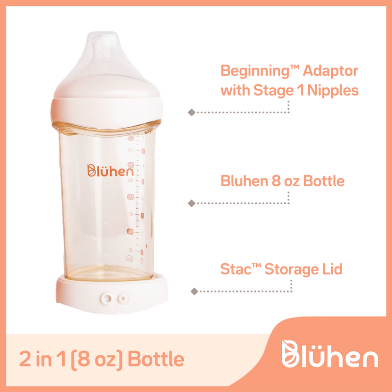 2 in 1 (8oz) Bluhen Baby Bottle